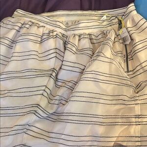 Striped White and Black Women's Skirt